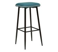 Tabouret bar Design ""Lanir"" Atmosphera - 35x35x75 - Bleu canard