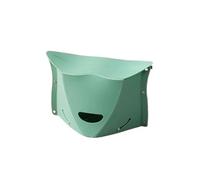 Tabouret Bas 1 Tabouret en Papier Pliable Portable avec poignée de Transport, Sac Rangement à Double Usage for Camping Plein air, Panier Fruits, Chaise Pliante pour Maison(Green with Handle)