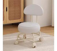 Tabouret Bas à Poulie en Cuir Tabouret Universel à roulettes Basses avec Dossier Siège à roulettes Tabouret Court Pivotant roulettes Mobiles, Color7, 34 * 52cm