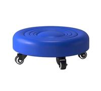 Tabouret Bas à poulie, Tabouret Roulant Basse Hauteur, sièges de en Cuir avec Roue, Petit Amovible for la Maison, siège roulettes Rond pour Salon Travail(B Blue)