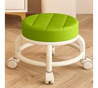 Tabouret Bas À roulettes, Chaise Courte À roulettes, Tabouret De Pédicure Rotatif 360° pour La Maison, Petit Tabouret À roulettes avec Roues, Petit Tabouret Bas À roulettes en Cuir (Size : A)