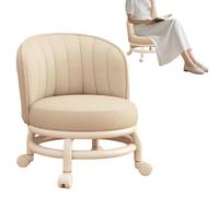 Tabouret Bas à roulettes Siège Confortable au Design Moderne | Tabouret bas pivotant, petite chaise pour maison chambre séjour salle de bain bureau bar boutique salon de