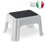 Tabouret Bas Avec Assise Antidérapante En Plastique Blanc Petit Pour Intérieur