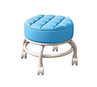 Tabouret Bas avec roulettes et Coussin épais rembourré Confortable, Tabouret de pédicure Bas pour Usage Assis à Domicile, Bureau, Garage, Atelier, Fitness, Sport D