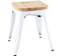 Tabouret Bas Bistrot Assise en Bois x 4 Bolero 1