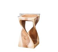 Tabouret bas créatif en bois massif - Table d'appoint rustique en rondins, design sculpté racines, support à fleurs polyvalent et banc, 50 cm de haut pour décoration de la maison