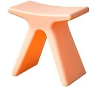 Tabouret Bas en Plastique Créatif, Tabouret De Douche De Salle De Bain Antidérapant Imperméable, Siège Confortable pour Chaussures À Changement Fort pour Salon Chambre Cuisine, 43.5×24×41.5cm,Rose