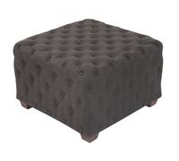 Tabouret bas cubique Nimes en Tissu , Gris foncé Gris foncé