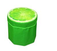 Tabouret Bas Organisateur de Rangement Pliable Tabouret Ottoman Mignon 3D créatif Fruits Velours Enfants Jouet boîte Repose-Pieds siège Motif pour Maison(Color-05)
