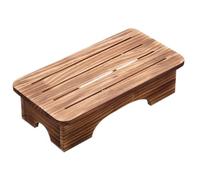 Tabouret Bas,Ottoman, Marchepied en Bois for Cuisine Et Salle De Bain, Support À Plantes Style Japonais Moderne(Bruin,45x24x12cm)