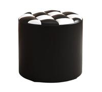 Tabouret Bas,Ottoman, Repose-Pieds Bas Minimaliste Moderne avec Siège Rembourré for La Maison Moderne(Black,31x28cm)