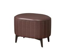 Tabouret Bas,Ottoman, Repose-Pieds De Style Minimaliste avec Cadre en Bois Rembourré Et Multifonction Moderne(Bruin)