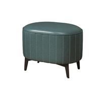 Tabouret Bas,Ottoman, Repose-Pieds De Style Minimaliste avec Cadre en Bois Rembourré Et Multifonction Moderne(Grün)
