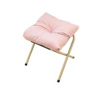 Tabouret Bas,Ottoman, Repose-Pieds Pliable avec Coussin Épais, Multifonctionnel Et Portable Moderne(Rosa)