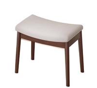 Tabouret Bas Repose-Pieds, Coussin de Selle, Tabouret vanité, Ottoman concave Moderne avec siège rembourré for entrée, Chambre, Patio, Salon pour la Maison(Lvory)