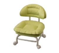 Tabouret bas roulant avec backrest, chaise backrest roulant, 50x35CM | Gain place, roulette silencieuse pivotante 360°, tabouret bas roulant rembourré, chaise pivotante ergonomique support arrière