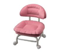 Tabouret bas roulant avec backrest, chaise backrest roulant, 50x35CM | Gain place, roulette silencieuse pivotante 360°, tabouret bas roulant rembourré, chaise pivotante ergonomique support arrière