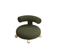Tabouret Bas Roulant Petit Tabouret Bas à roulettes avec Dossier for Enfants, chaises de Salle Manger Rondes, Salon, Table Langer, Meubles Maison(Dark Green)