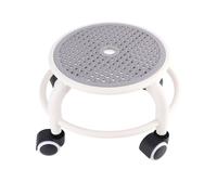 Tabouret Bas Roulant Rond, Confortable, Roue Universelle, Mini Tabouret Mobile, capacité de Poids élevée pour la Maison (Grise)