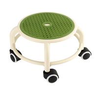 Tabouret Bas Roulant Rond, Confortable, Roue Universelle, Mini Tabouret Mobile, capacité de Poids élevée pour la Maison (Verte)