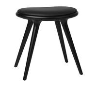 Tabouret bas structure hêtre H 47cm black stained beech base