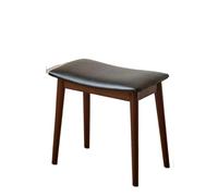 Tabouret Bas Tabouret de Coiffeuse, Tabouret, Chaise Selle, Ottoman, avec Pieds en Bois Massif, Banc Piano Moderne, Maquillage pour la Maison(Black)
