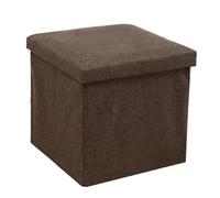 Tabouret Bas Tabouret de Rangement Multifonctionnel Pliable en Tissu Stable for Chambre à Coucher, Repose-Pieds avec siège rembourré, Organisation d'articles Divers pour Maison(Coffee)