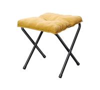 Tabouret Bas Tabouret Repose-Pieds Pliant, Tabouret rembourré for canapé, Petit, Pliable pour la Maison(Yellow)