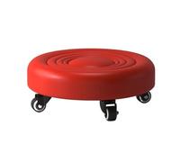 Tabouret Basse à poulie, Tabouret Roulant à Basse Hauteur, tabourets en Cuir sièges avec Roue, Maison Amovible Amovible, Tabouret de siège Rond pour la Maison (b en Carton Rouge)