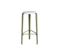 Tabouret BIG LOU en Plastique Recy lanc/vert Kaki