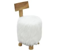 Tabouret Blanc Bois De Teck Massif