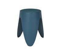 Tabouret Bleu Canard Tulipe en Polypropylène Empilable Ø46 cm - QARIS