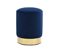vidaXL Tabouret Bleu et doré Velours 28 x 36 cm 249833