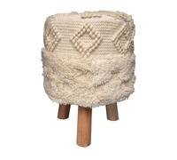 Tabouret Bohème Fait à la Main "Bohist" 50cm Naturel