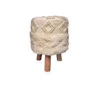 Tabouret Bohème Fait à la Main "Bohist" 50cm Naturel