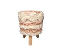Tabouret Bohème Fait à la Main "Bohist II" 50cm Rose