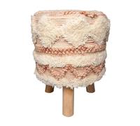 Tabouret Bohème Fait à la Main "Bohist II" 50cm Rose