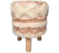 Tabouret Bohème Fait à la Main "Bohist II" 50cm Rose