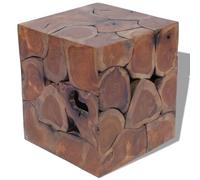 Tabouret Bois De Teck Massif Brun