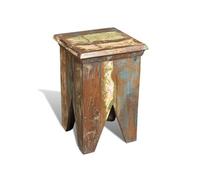 Tabouret carré Vintage Multicolore Tabouret carré pour café Tabouret bois vidaXL