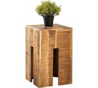 Tabouret carré Colonne de fleurs Tabouret de fleurs Table d'appoint Bois de mangue