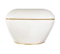 Tabouret Carré "Contessa" 60cm Beige & Or