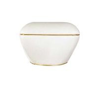 Tabouret Carré "Contessa" 60cm Beige & Or