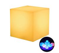 Tabouret carré lumineux LED pour chaise de siège, éclairage rechargeable, tabouret assis, équipement d'éclairage multifonction pour décoration d'intérieur