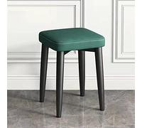 Tabouret carré moderne empilable dos nu rembourré en similicuir bleu multifonction pour cuisine, salle de classe, salon, séminaire - 30 x 30 x 45 cm