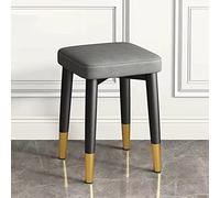 Tabouret carré moderne empilable en simili cuir multifonction pour cuisine, salle de classe, salon, séminaire, 30 x 30 x 45 cm (12 x 12 x 18 cm)