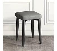 Tabouret carré moderne empilable rembourré en similicuir bleu multifonction pour cuisine, salle de classe, séminaire, 30 x 30 x 45 cm, gris 1