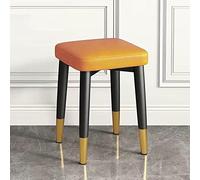 Tabouret carré moderne empilable rembourré en similicuir bleu multifonction pour cuisine, salle de classe, salon, séminaire 30 x 30 x 45 cm