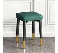Tabouret carré moderne empilable rembourré en similicuir bleu multifonction pour cuisine, salle de classe, salon, séminaire 30 x 30 x 45 cm