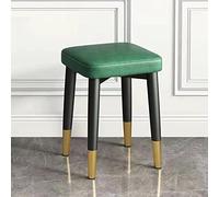 Tabouret carré moderne empilable rembourré en similicuir multifonction pour cuisine, salle de classe, salon, séminaire - 30 x 30 x 45 cm - Bleu